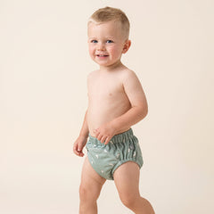 Bamboo training pants in Ducks, daytime toilet-training model image