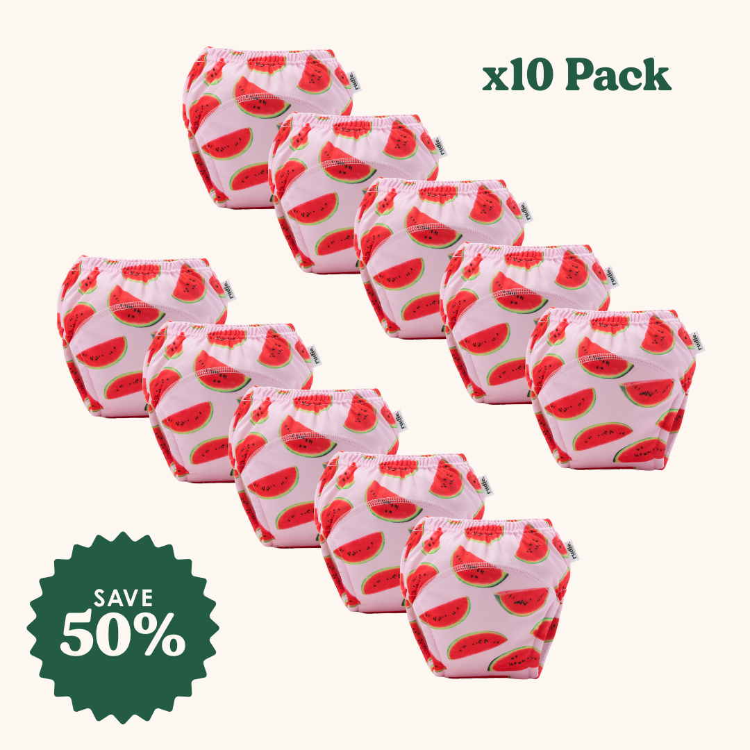 Rudie Baby 10-pack toilet training pants in Watermelon print