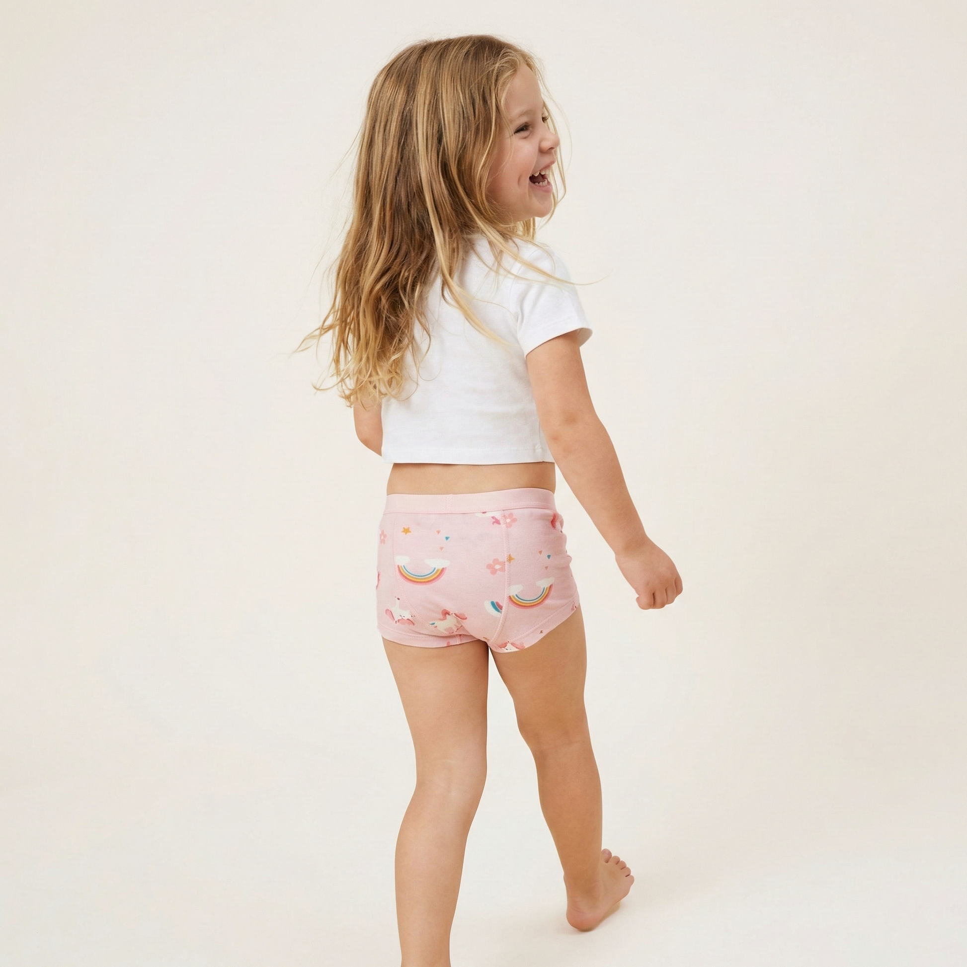 Rudie Baby toilet training underwear detail - Unicorns print, organic cotton training pants